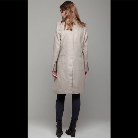 HELMUT LANG Crombie Moleskin Funnel Neck Coat XS - Picture 4 of 10